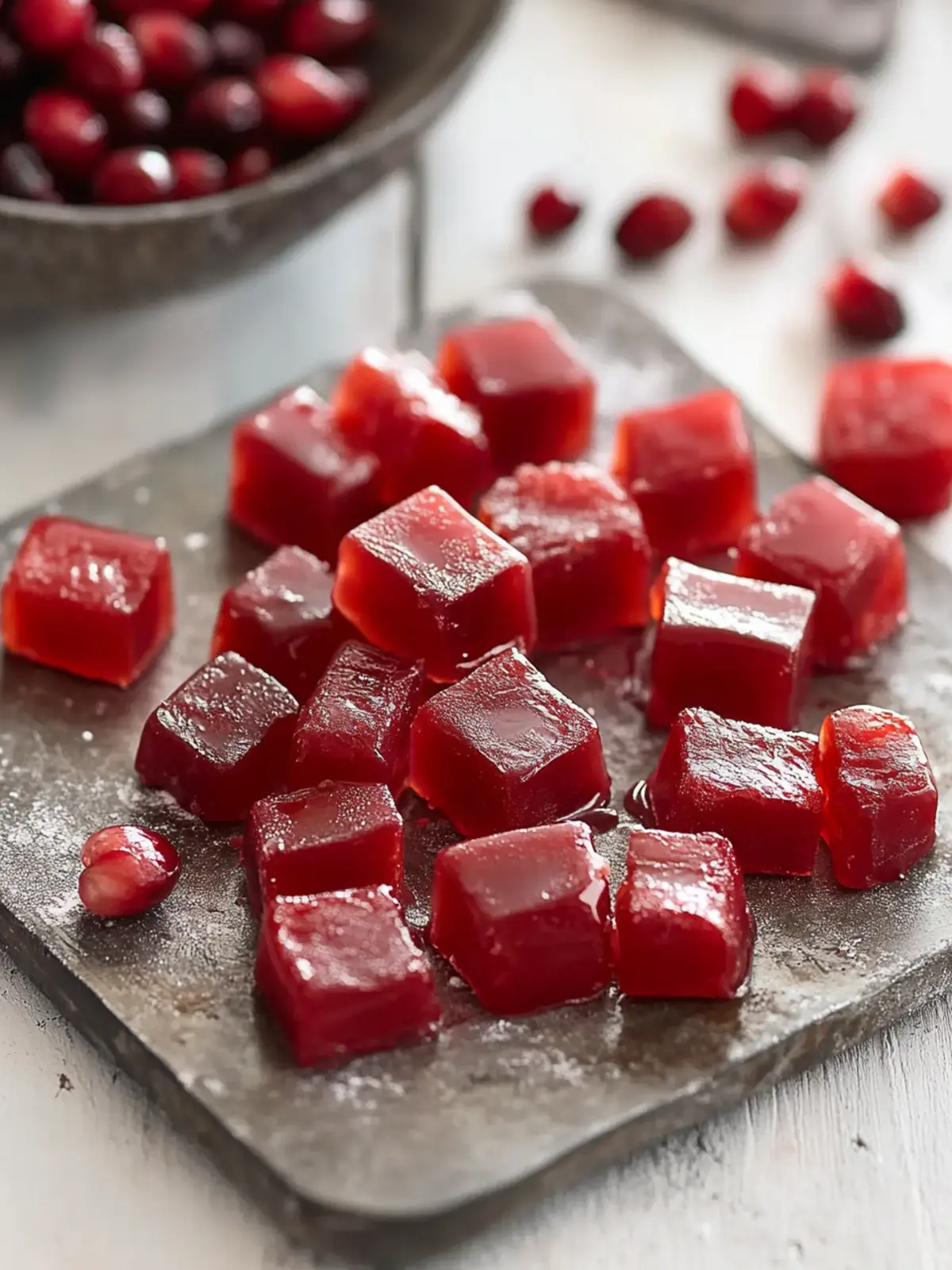 Rich Cranberry Pomegranate Caramels