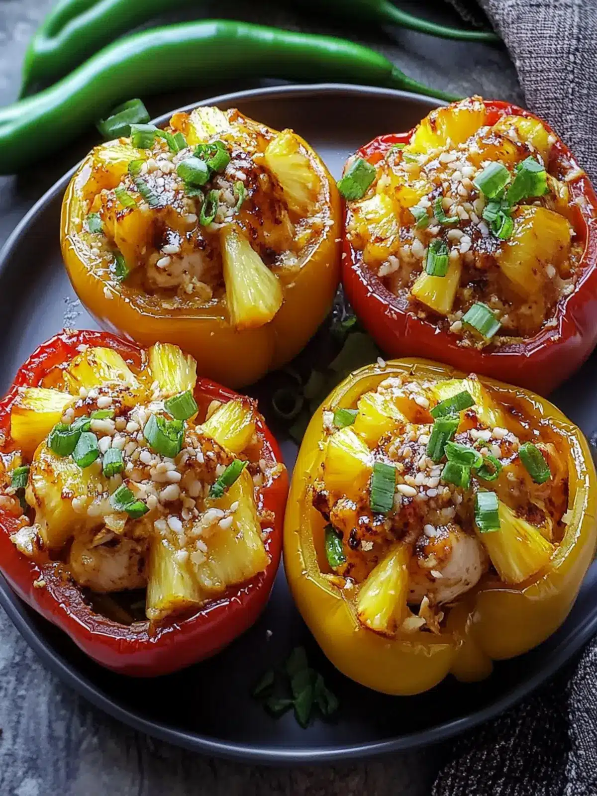 Tasty Teriyaki Pineapple Chicken Stuffed Peppers Delight 3 Teriyaki Pineapple Chicken Stuffed Peppers