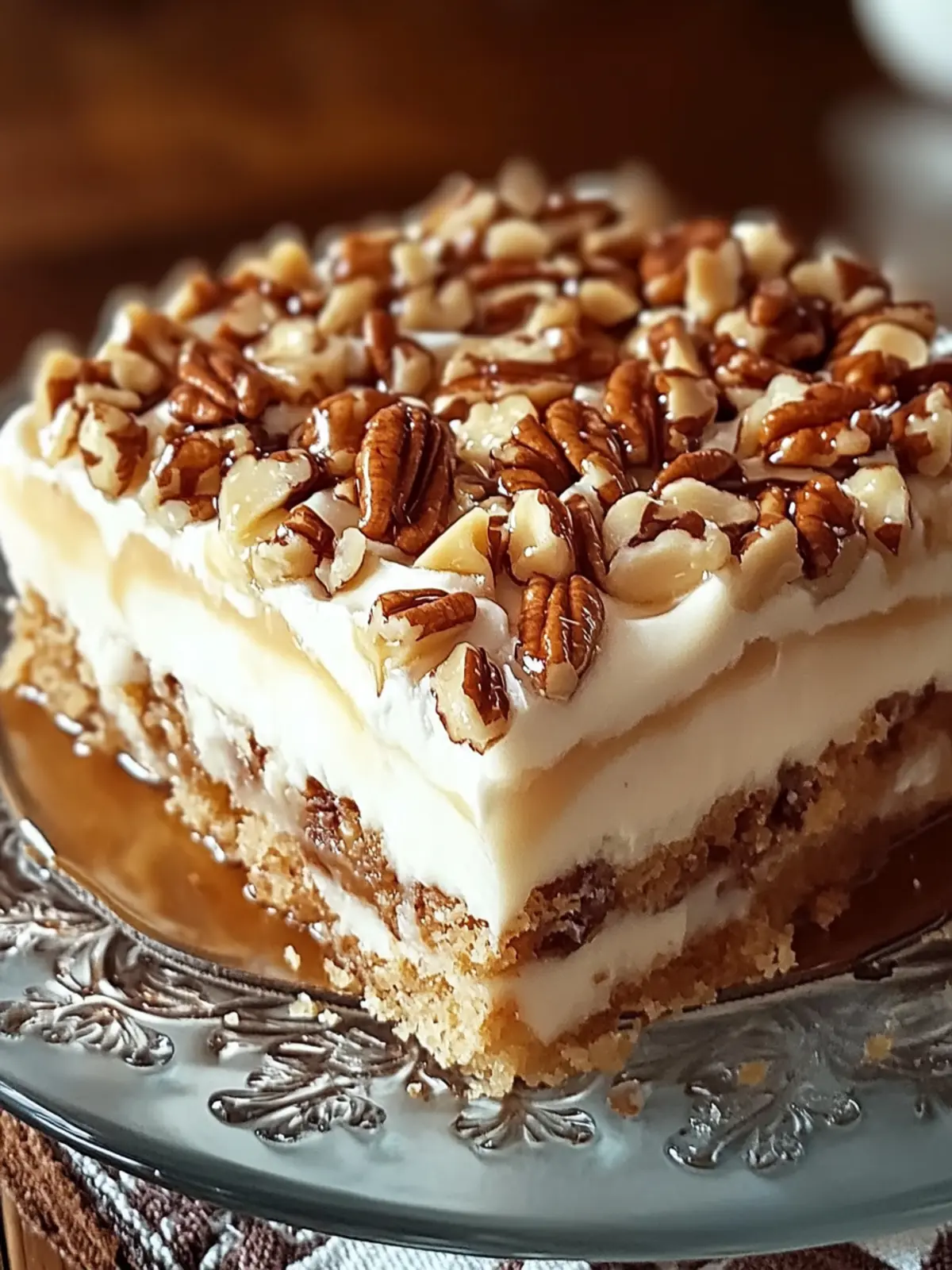 Butter Pecan Praline Poke Cake