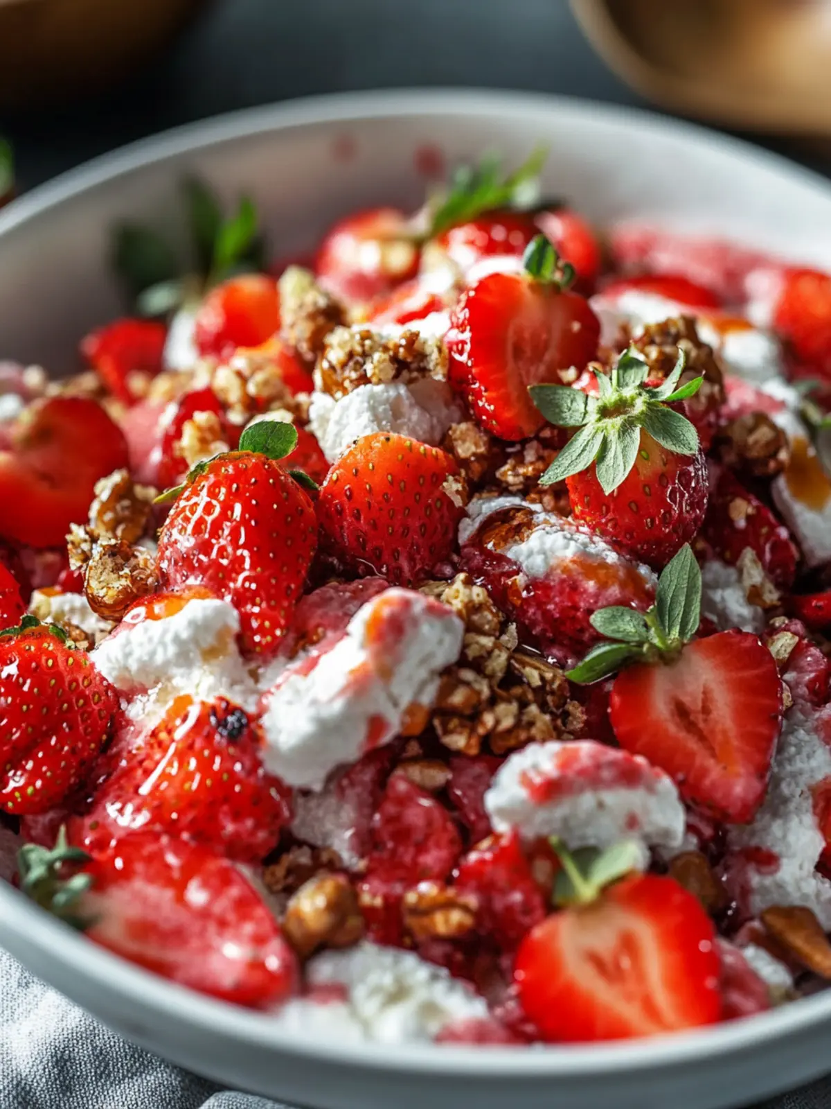Refreshing Strawberry Crackle Salad