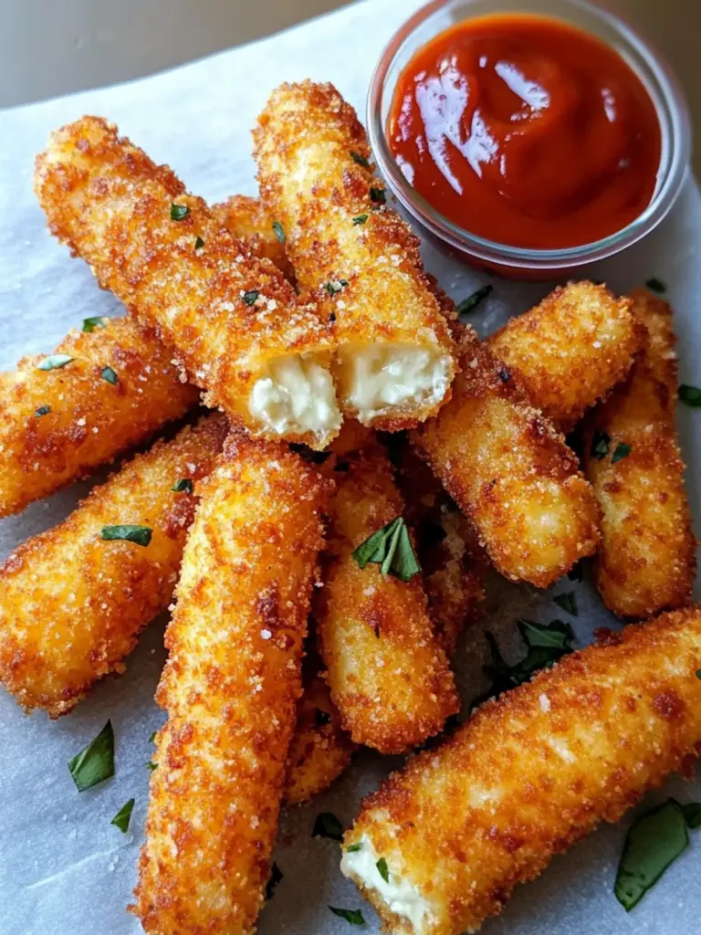 Crispy Homemade Mozzarella Sticks
