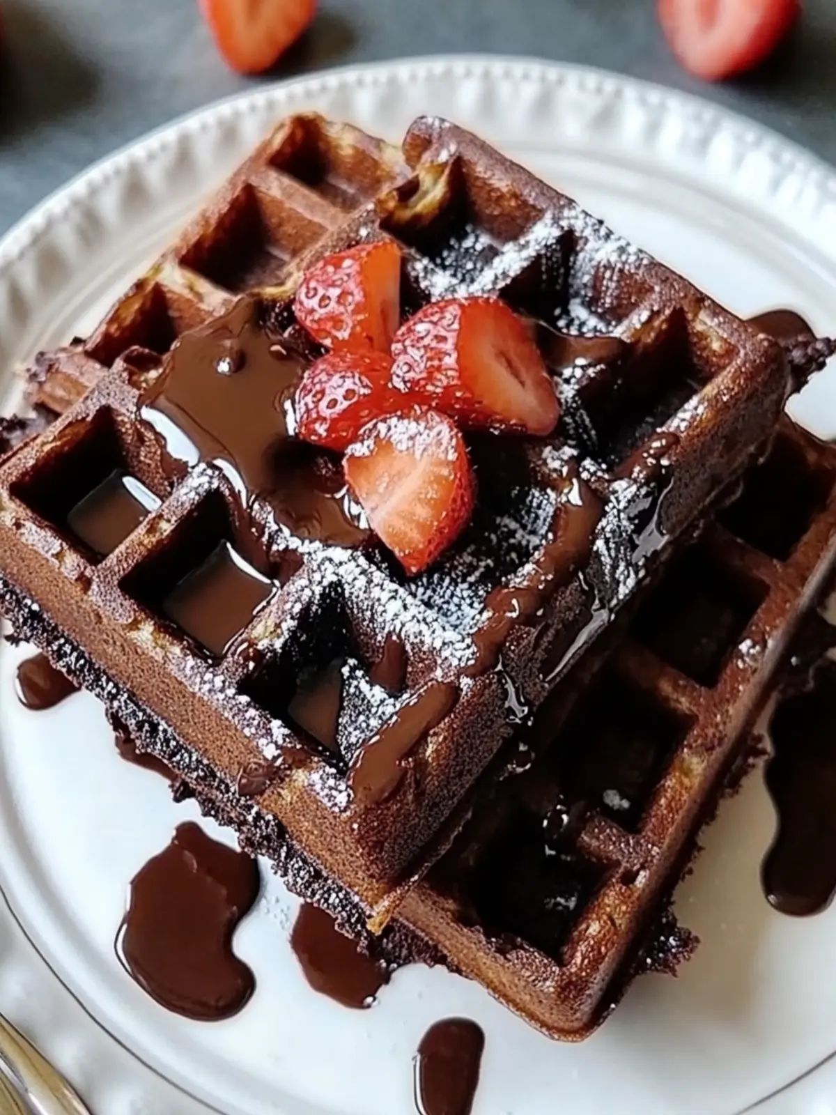 Fudgy Brownie Waffles