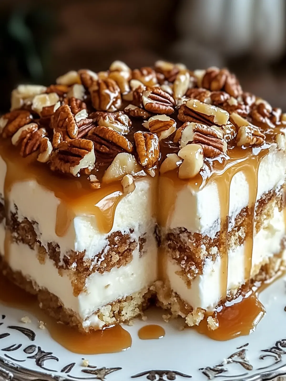 Butter Pecan Praline Poke Cake