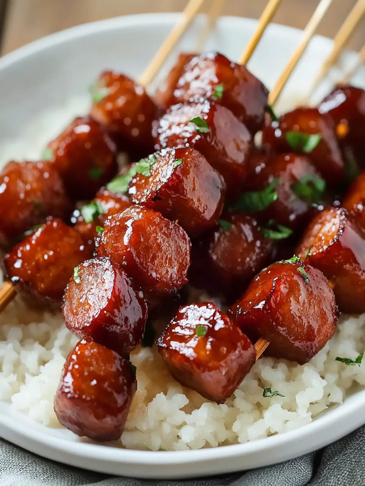 Candied kielbasa bites