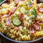 Dill Pickle Bacon Pasta Salad