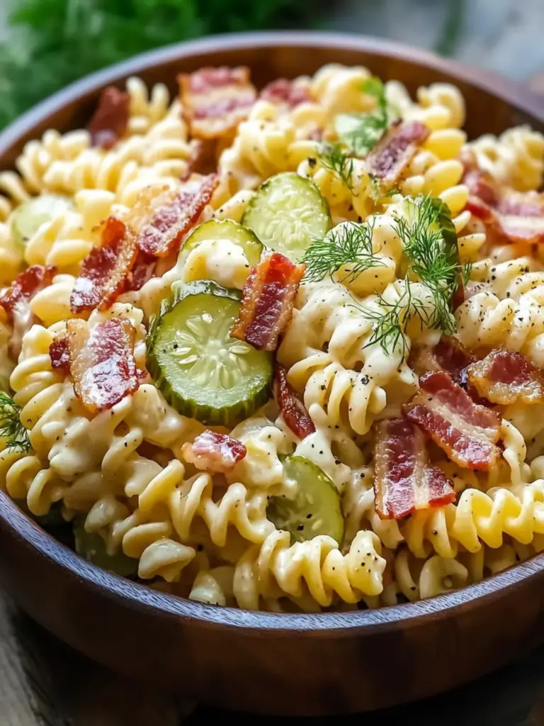 Dill Pickle Bacon Pasta Salad