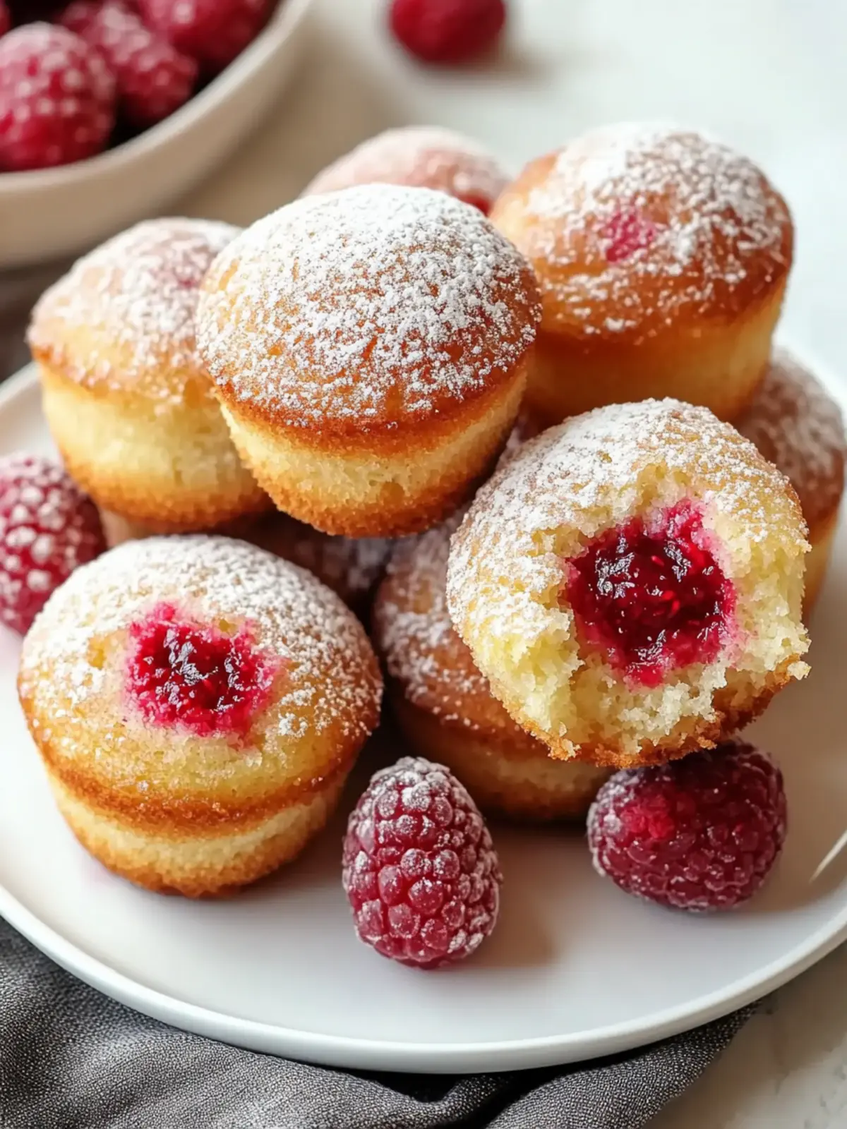 Raspberry Filled Donut Muffins: Sweet Bites of Joy 2 Raspberry Filled Donut Muffins