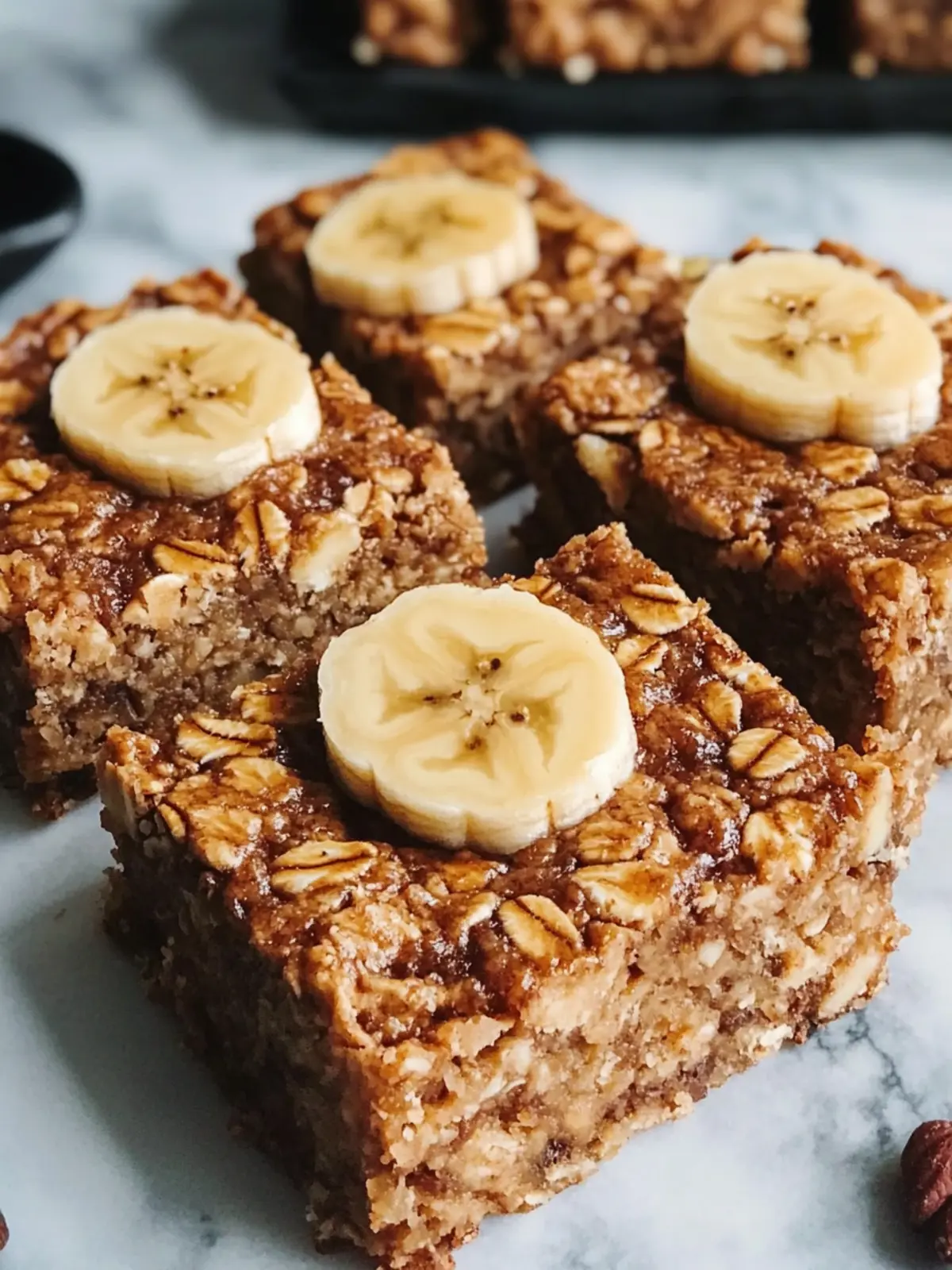 Baked Banana Oatmeal Bars