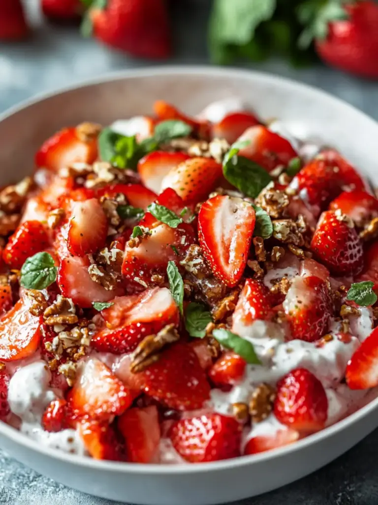 Refreshing Strawberry Crackle Salad