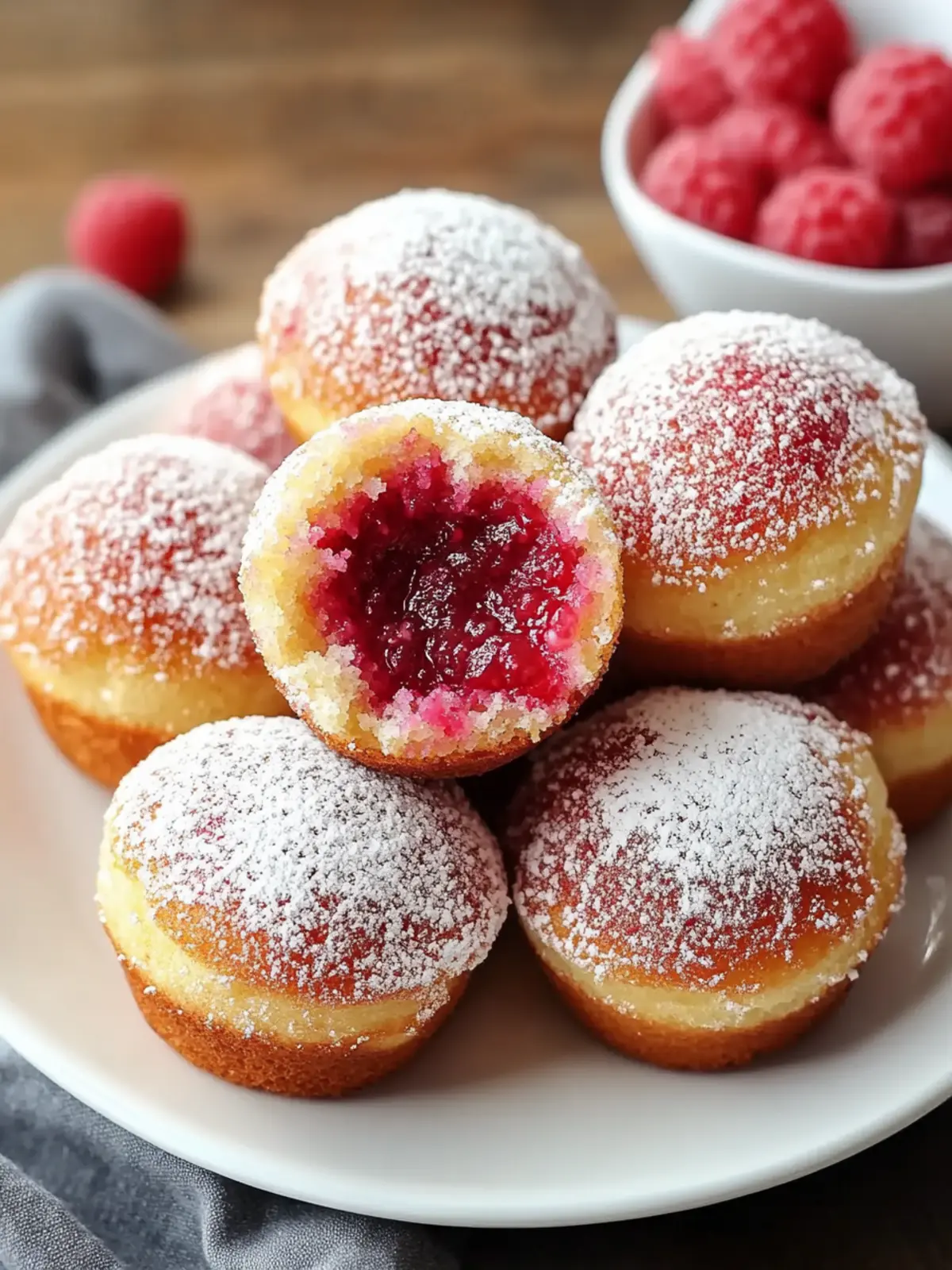 Raspberry Filled Donut Muffins: Sweet Bites of Joy 5 Raspberry Filled Donut Muffins