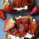 Roasted Strawberry Whipped Ricotta Toast