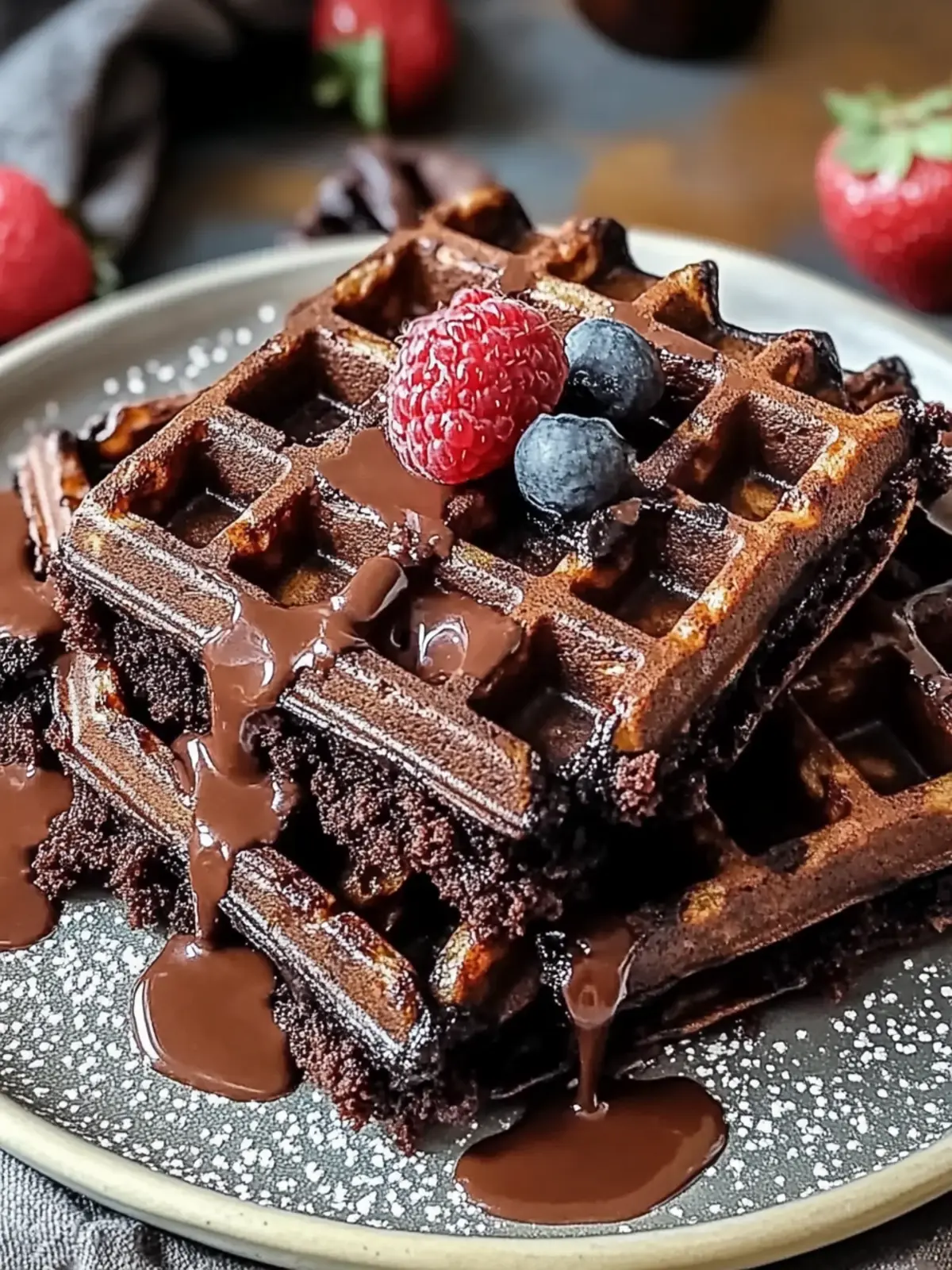 Fudgy Brownie Waffles