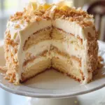 White German Chocolate Cake with Cheesecake Center