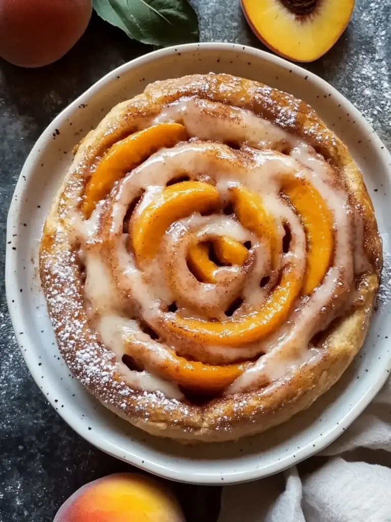 Peach Pie Cinnamon Rolls