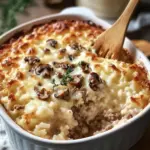 Creamy Beef & Mushroom Rice Bake