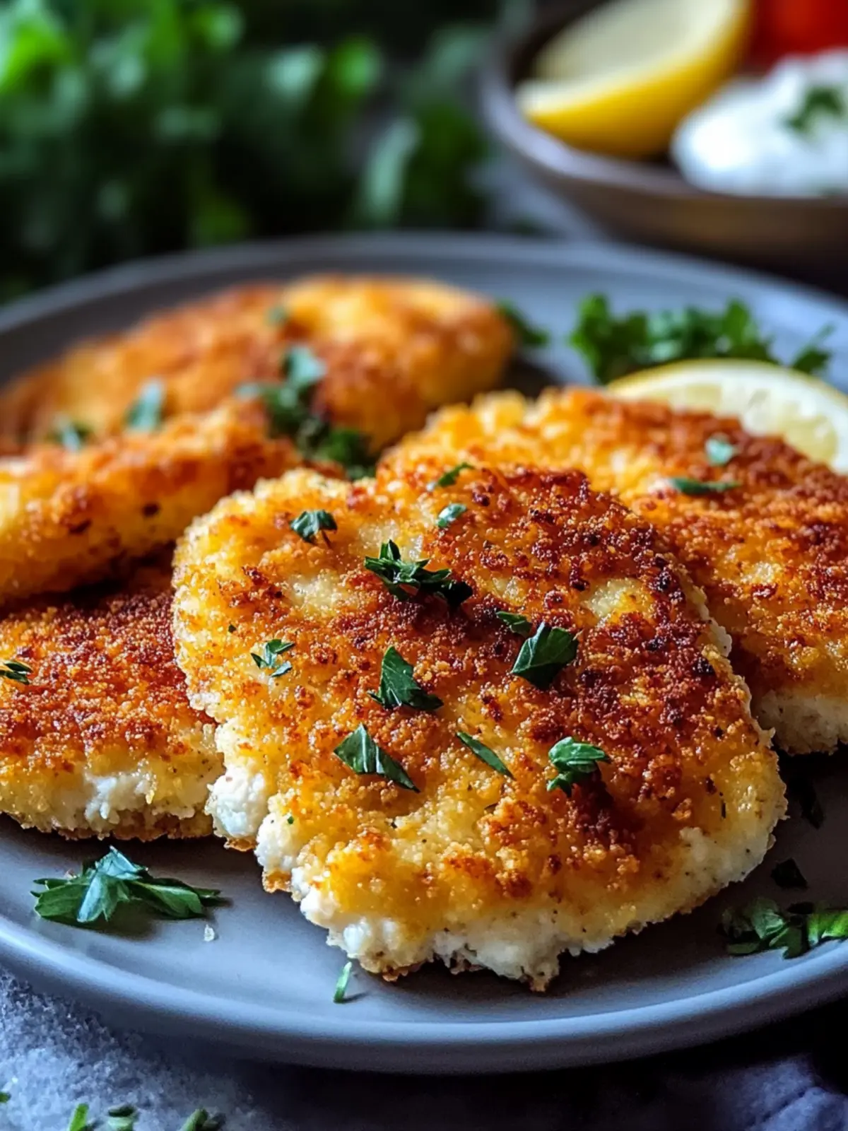Cottage Cheese Crusted Chicken Cutlets
