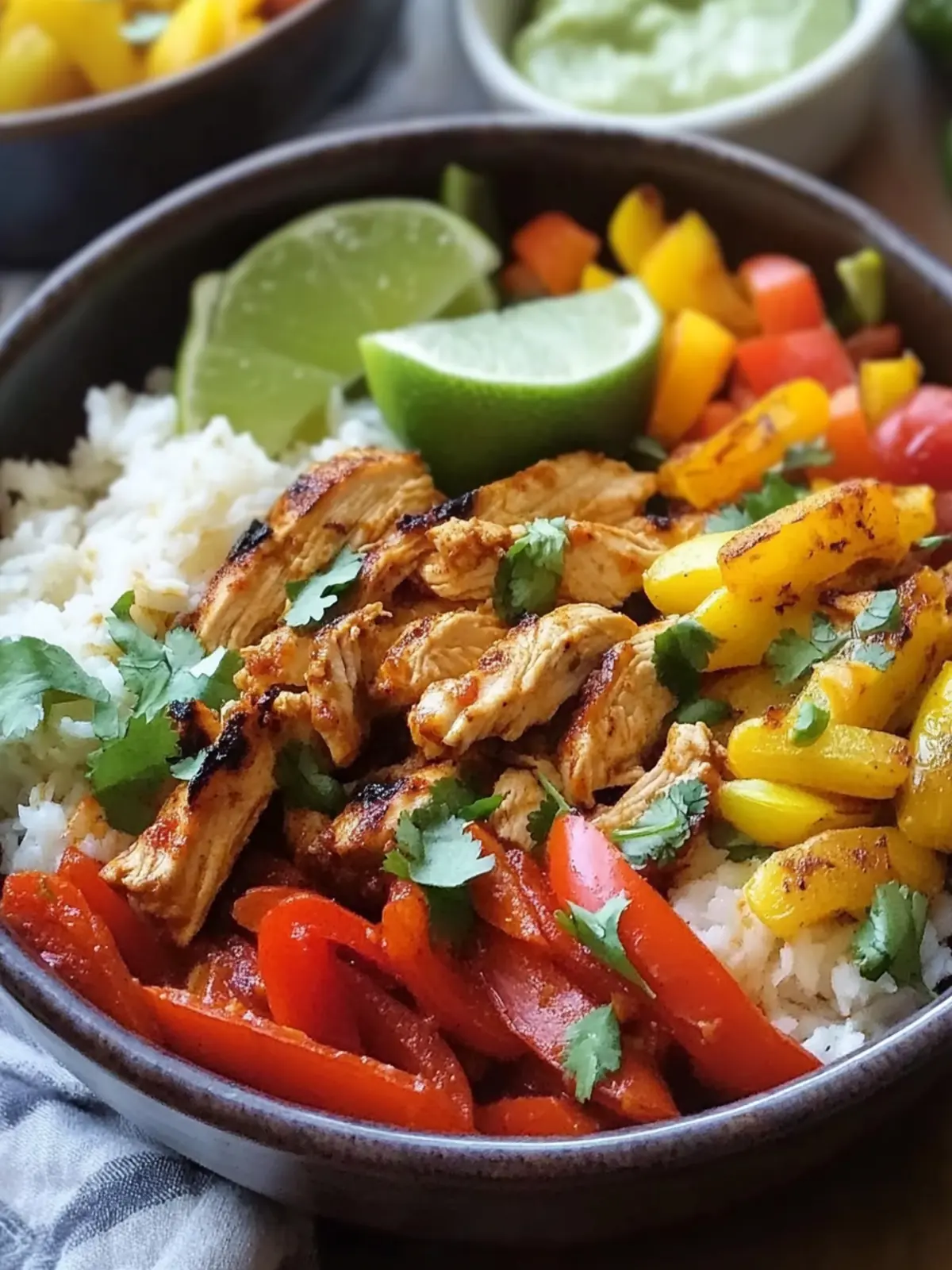 Customizable Chicken Fajita Bowls for Quick Family Dinners 2 Chicken Fajita Bowls