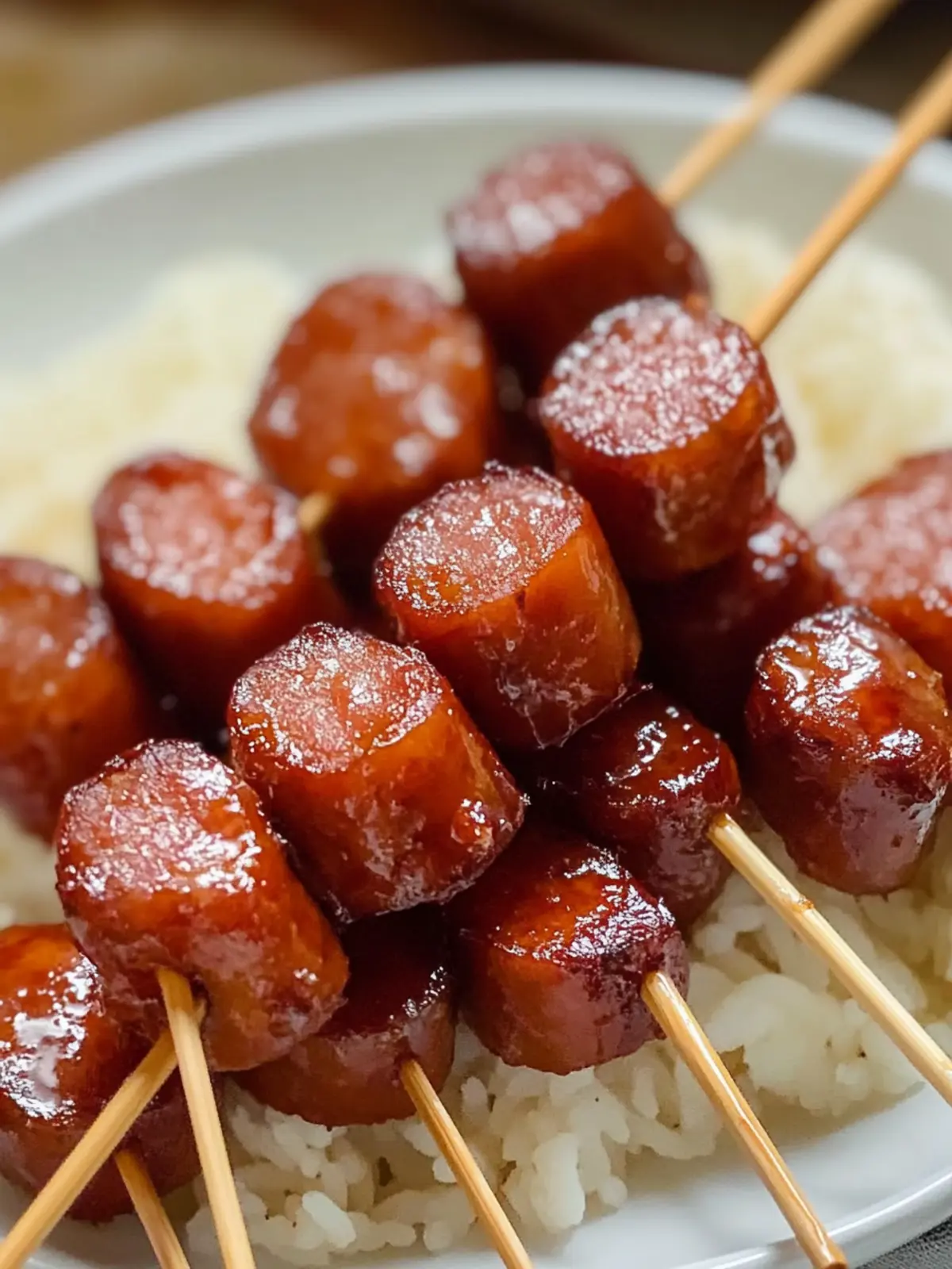 Candied kielbasa bites