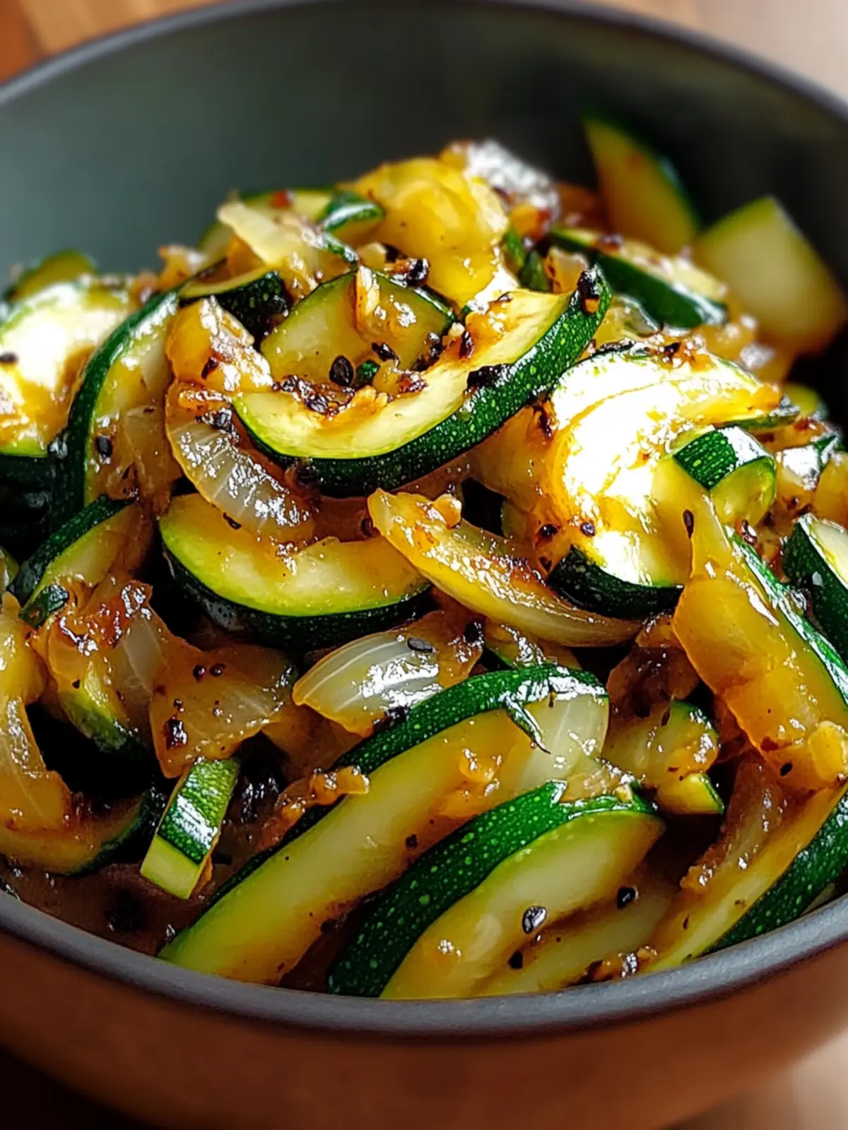 Japanese Zucchini & Onion Stir-Fry