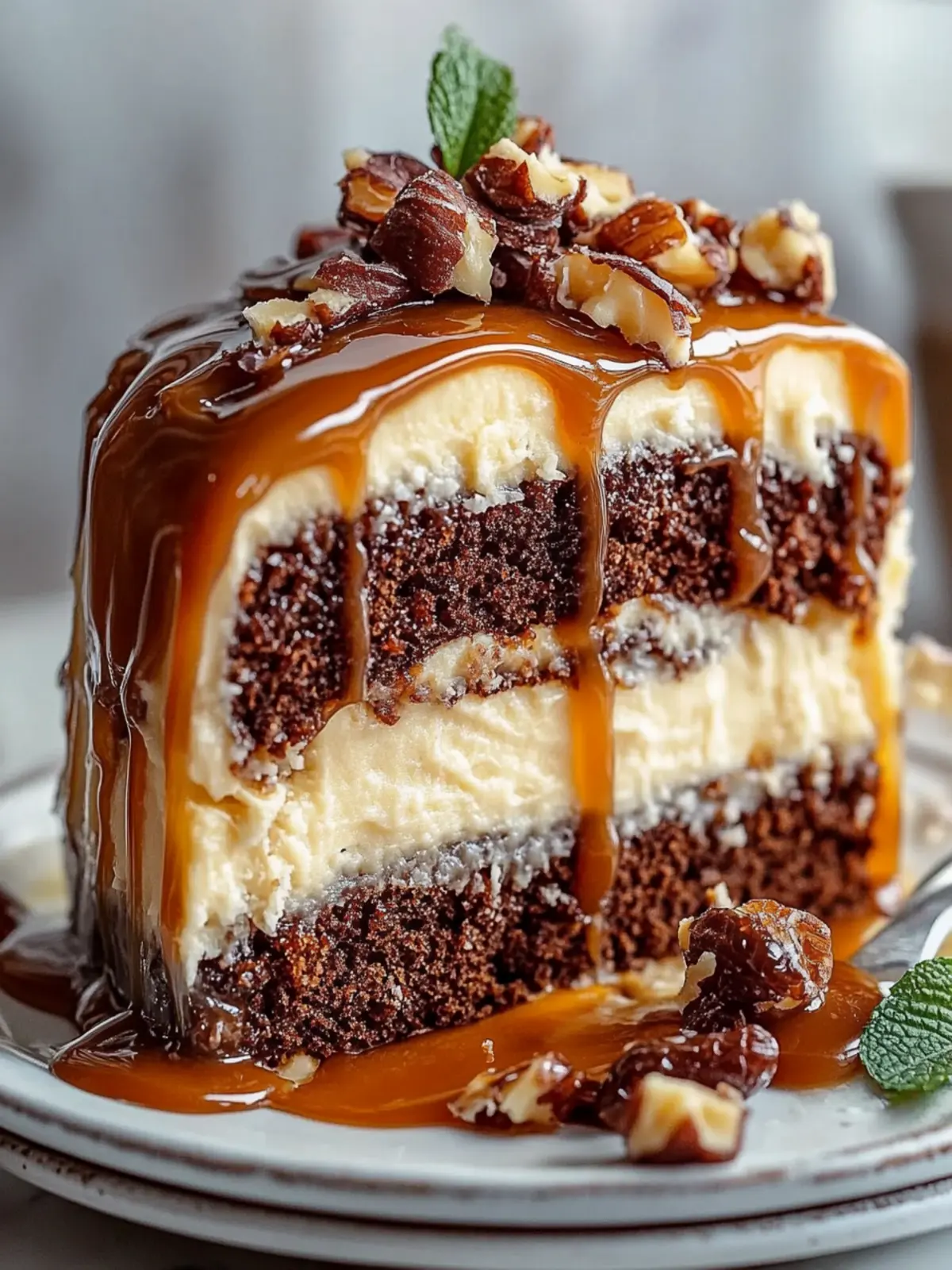 Turtle Caramel Cake