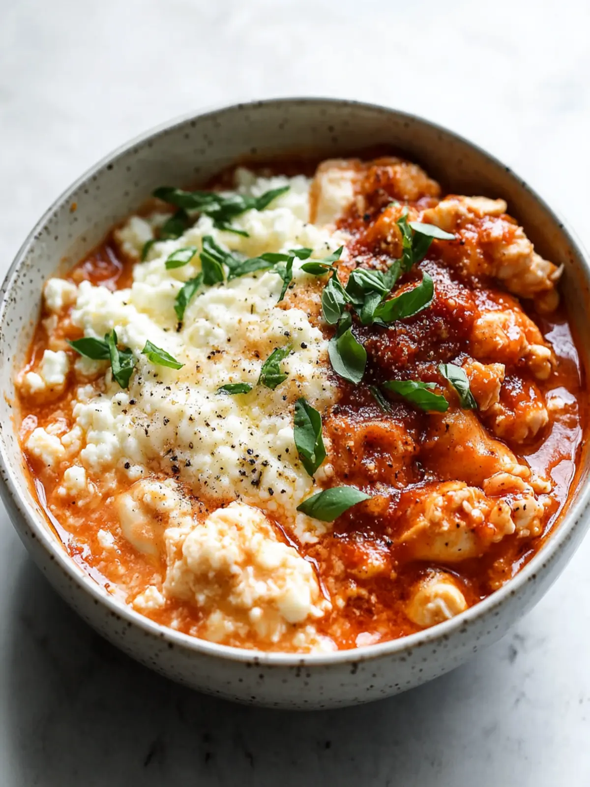 Chicken Parm Cottage Cheese Bowl