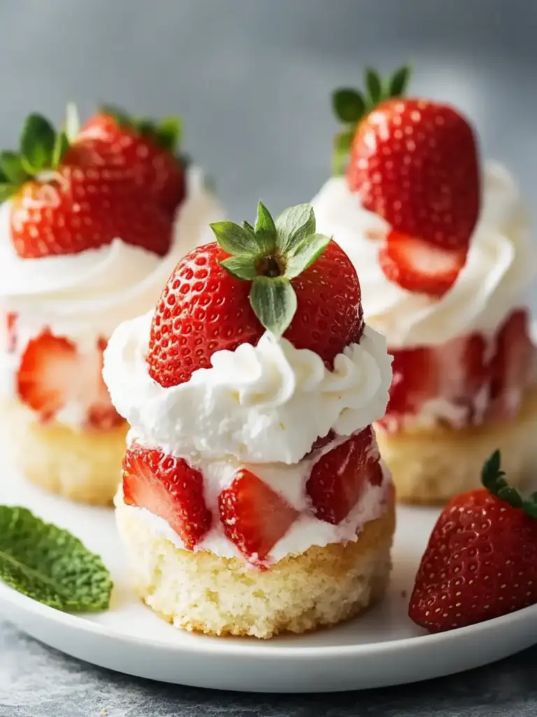 Strawberry Shortcake Dessert Cups