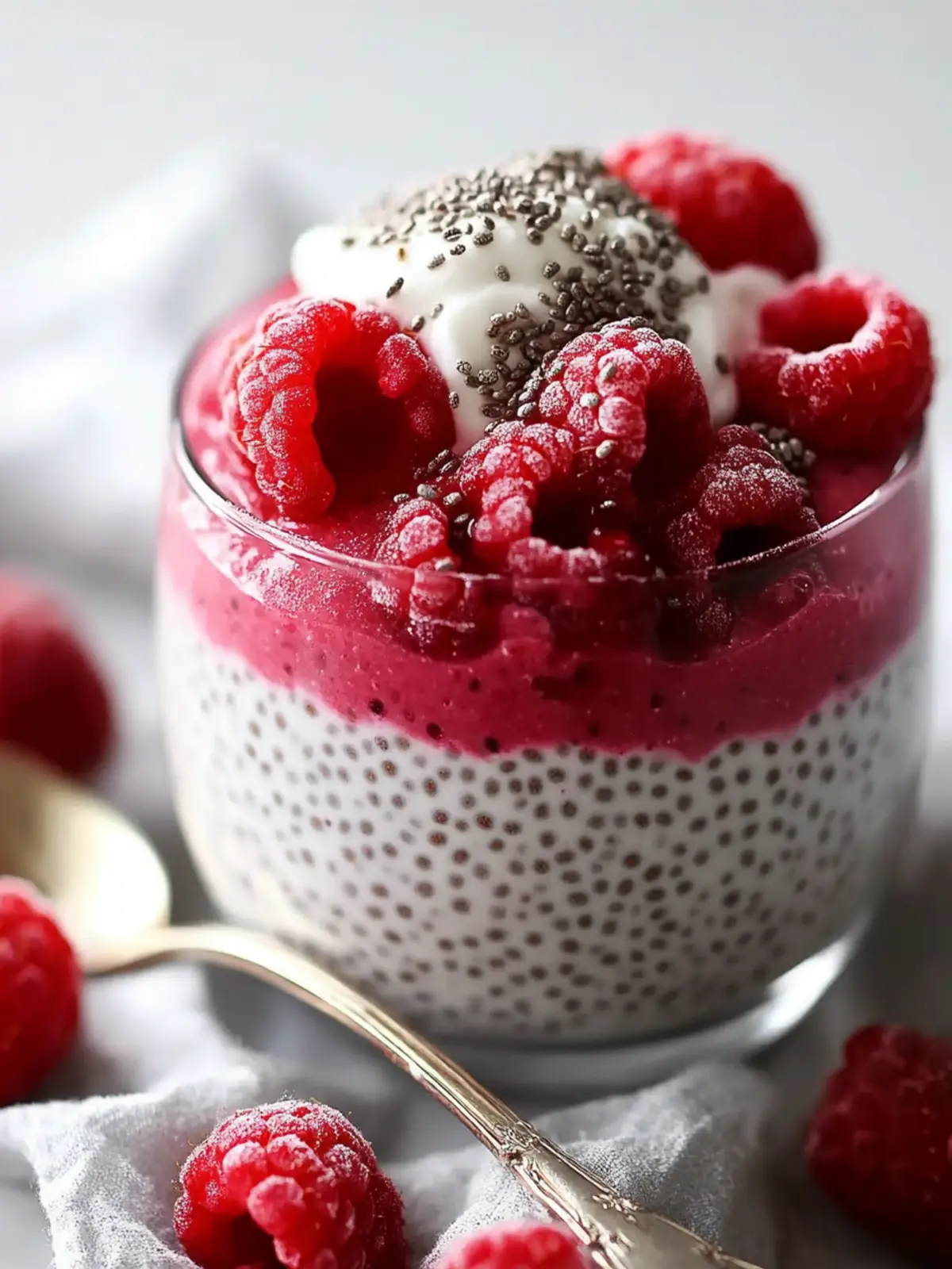 Vanilla Raspberry Chia Pudding