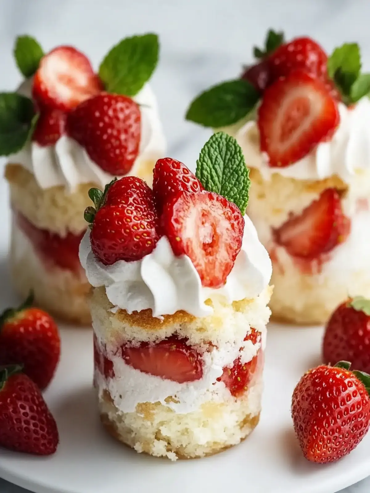 Strawberry Shortcake Dessert Cups