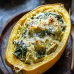 Spinach and Artichoke Stuffed Spaghetti Squash