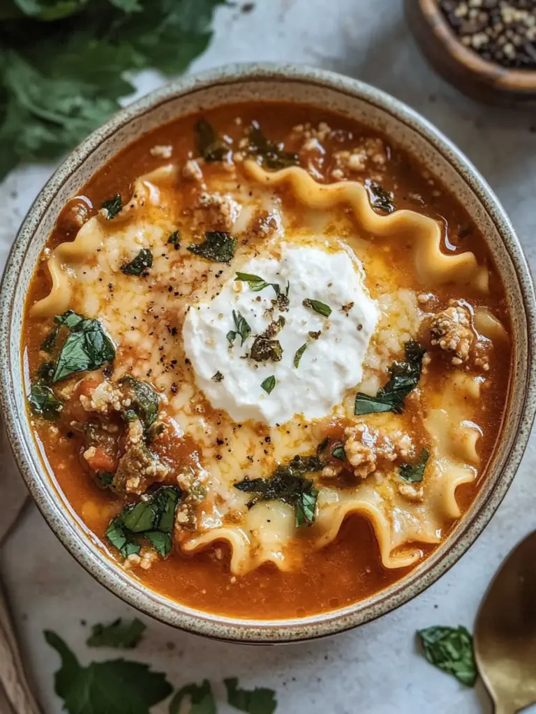 Cozy Vegan Lasagna Soup