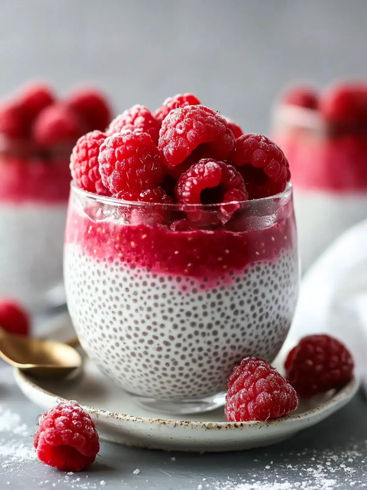 Vanilla Raspberry Chia Pudding