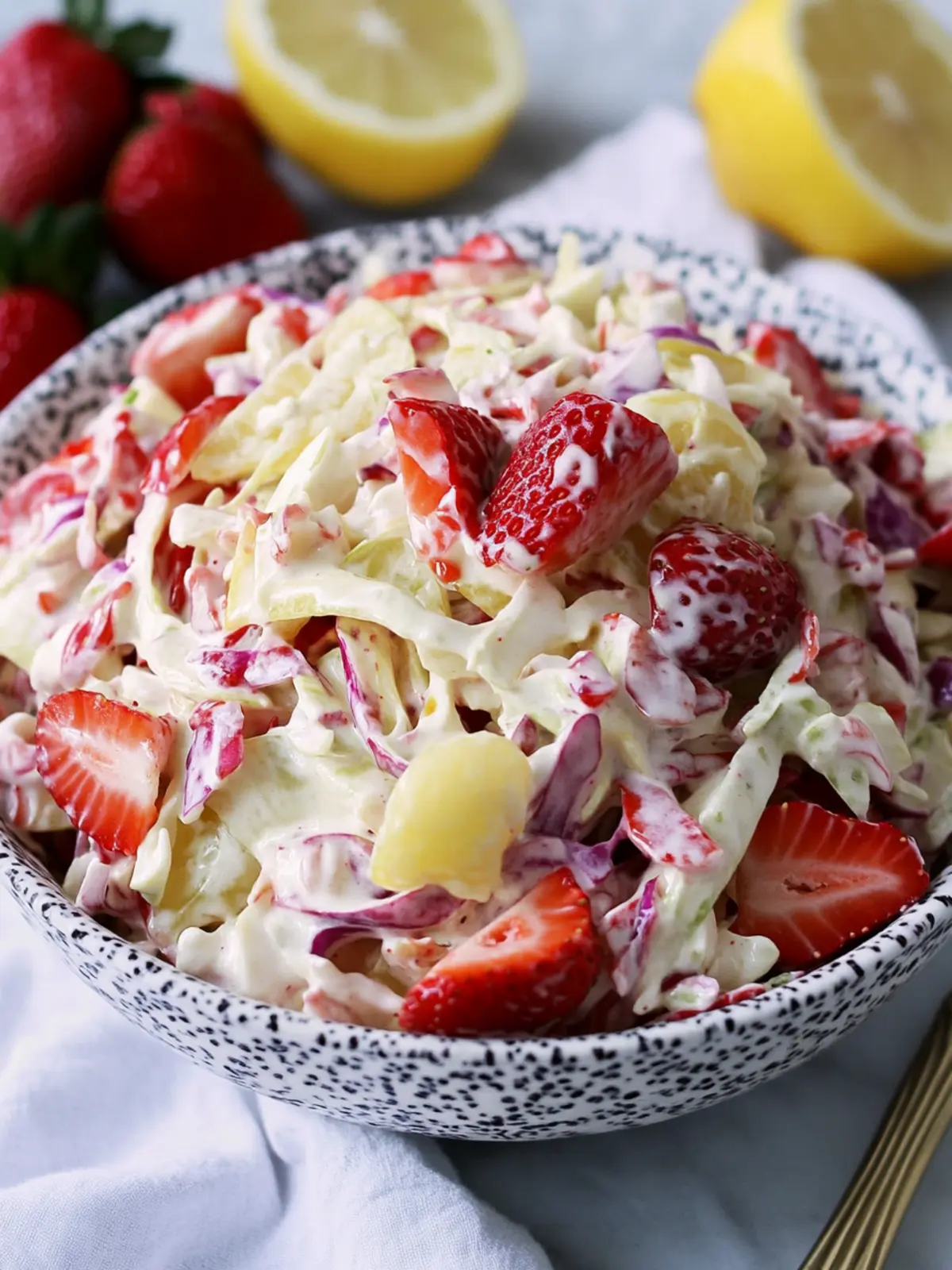 Strawberry Lemon Coleslaw
