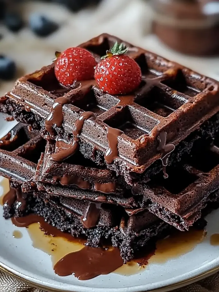 Fudgy Brownie Waffles