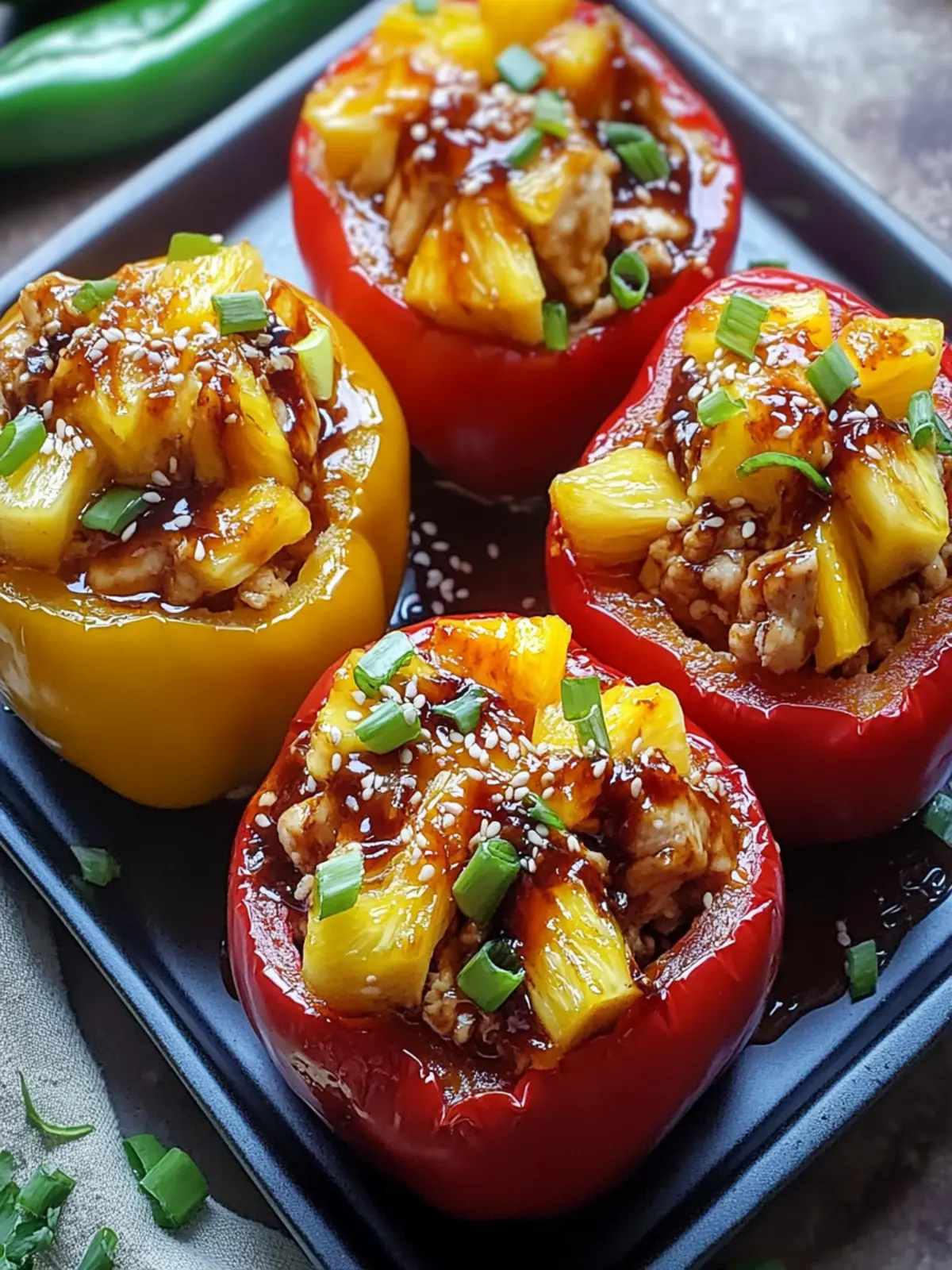 Tasty Teriyaki Pineapple Chicken Stuffed Peppers Delight 4 Teriyaki Pineapple Chicken Stuffed Peppers