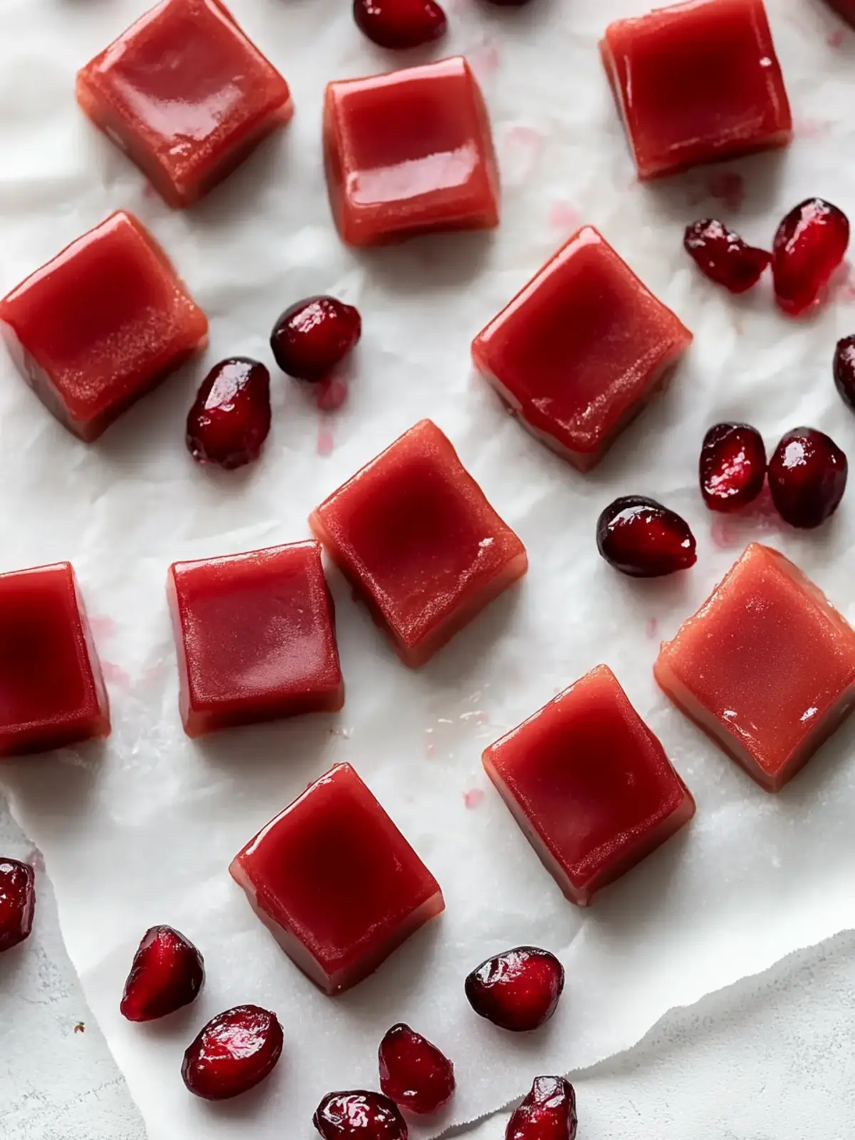 Rich Cranberry Pomegranate Caramels