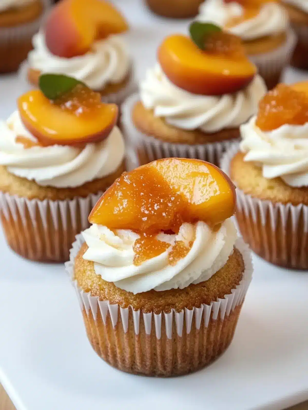 Peach Cobbler Cupcakes