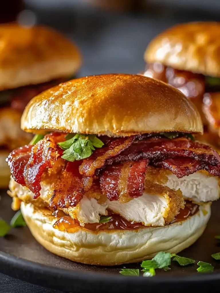 Maple Chicken Bacon Sliders Recipe