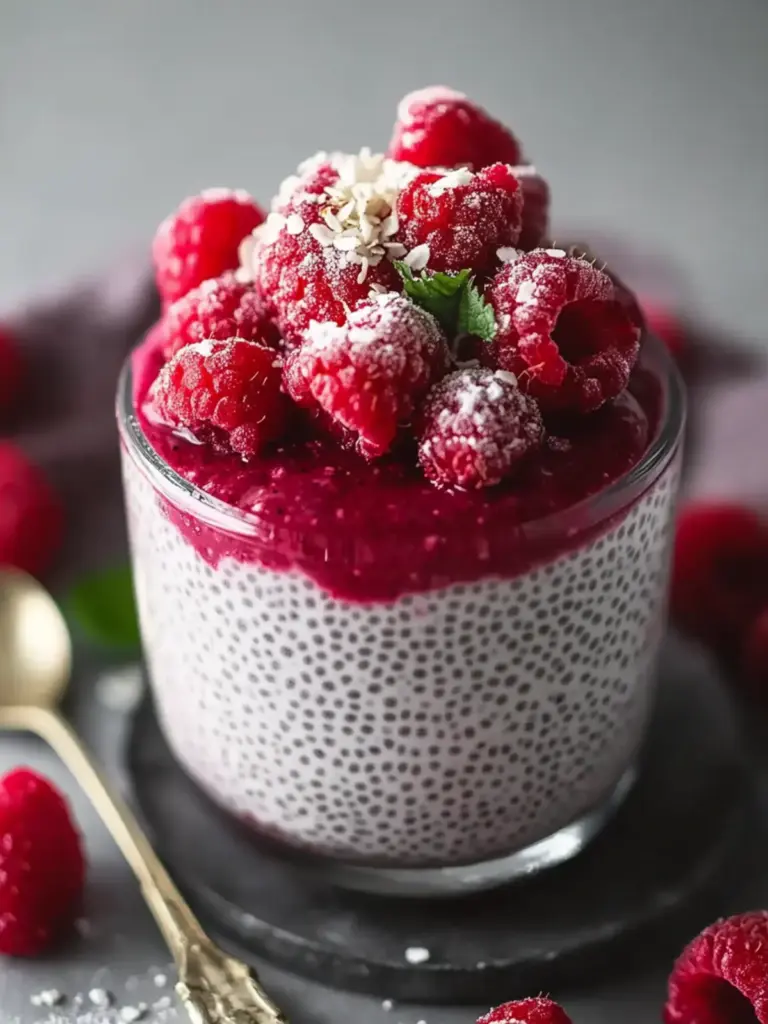 Vanilla Raspberry Chia Pudding