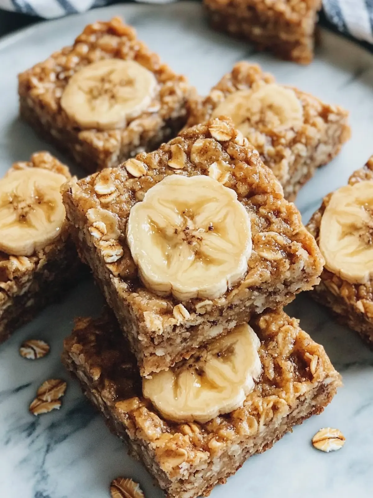 Baked Banana Oatmeal Bars