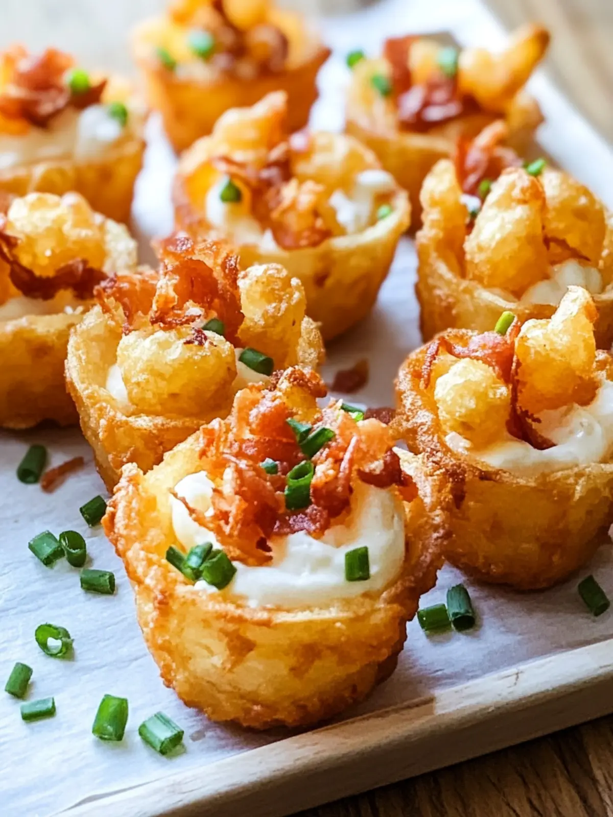 Loaded Tater Tot Cups