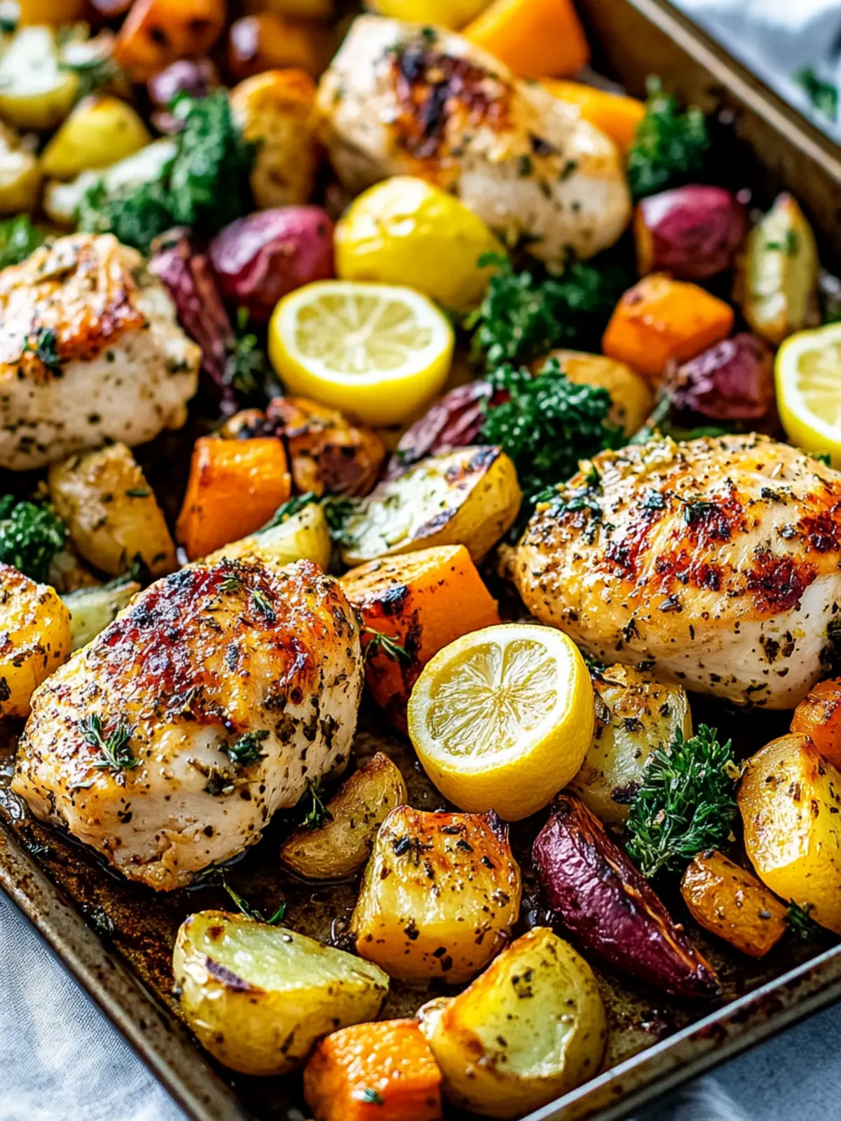 Sheet Pan Lemon Herb Chicken and Vegetables