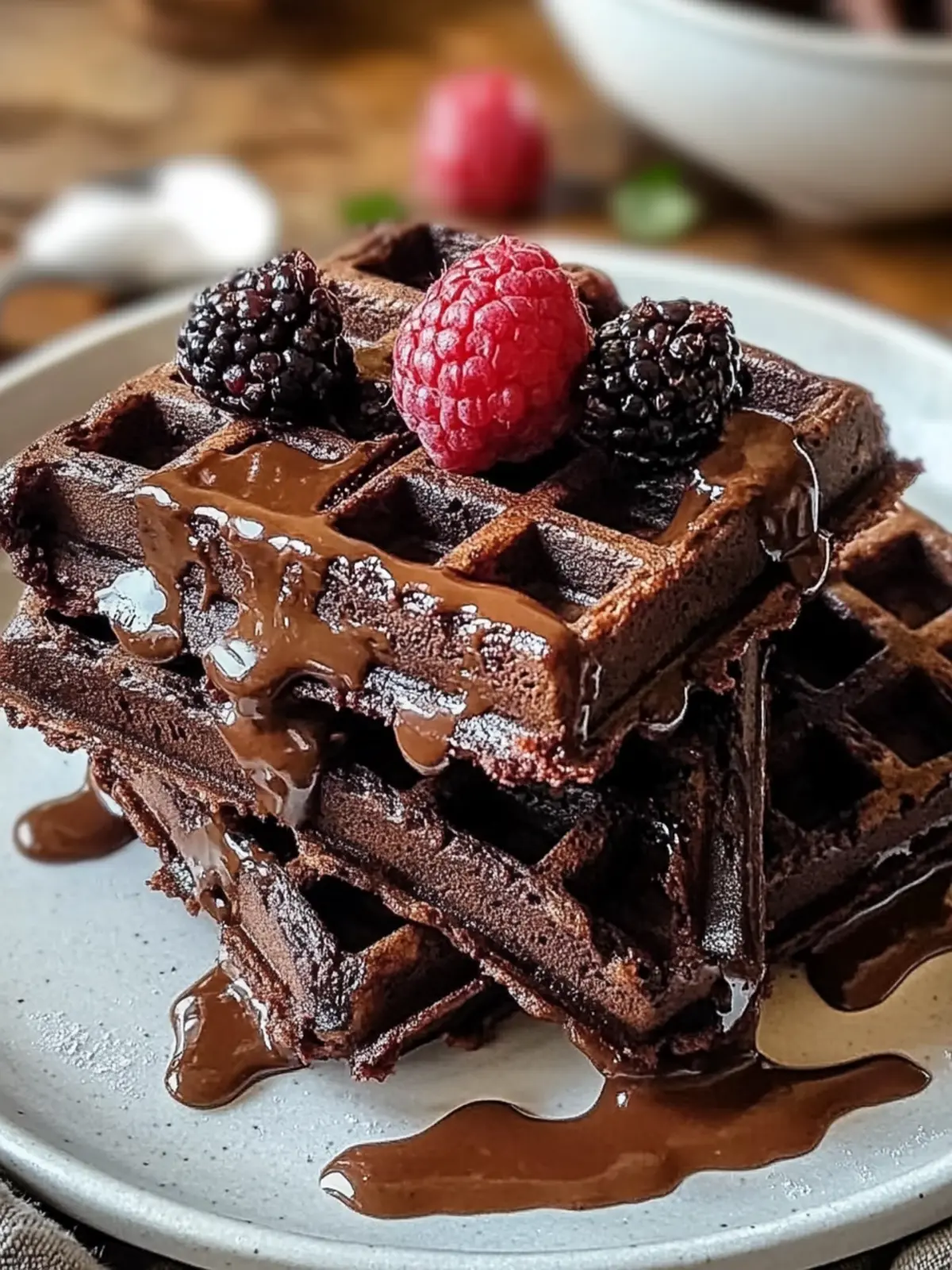 Fudgy Brownie Waffles