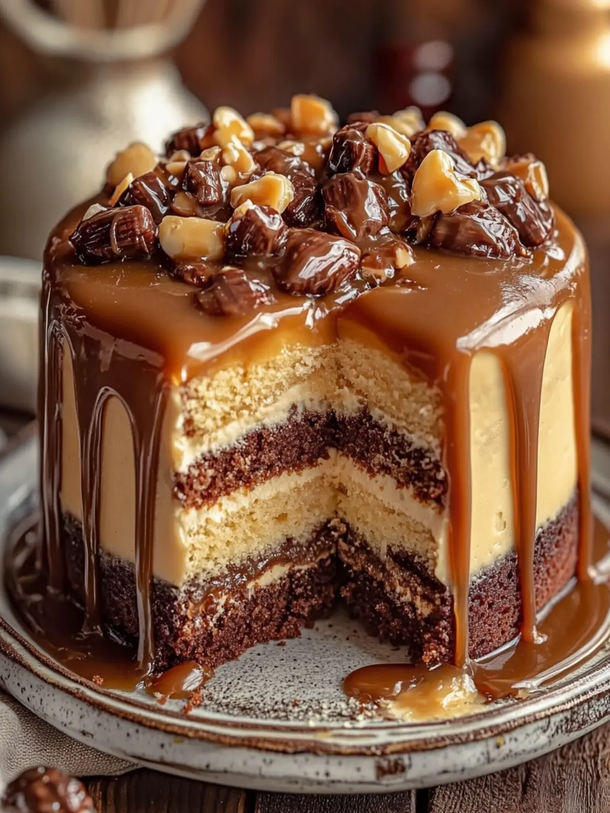 Turtle Caramel Cake
