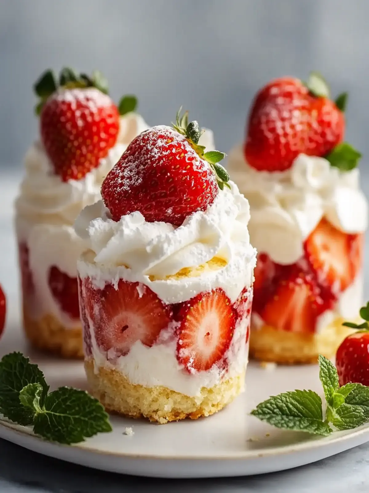 Strawberry Shortcake Dessert Cups
