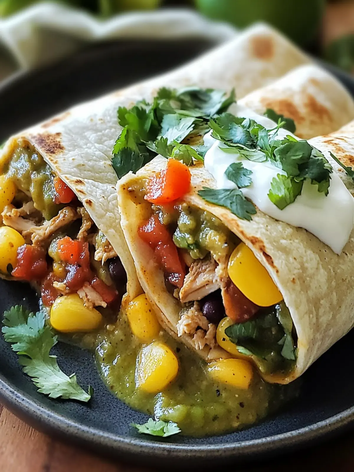 Chili Verde Hatch Burritos Homemade