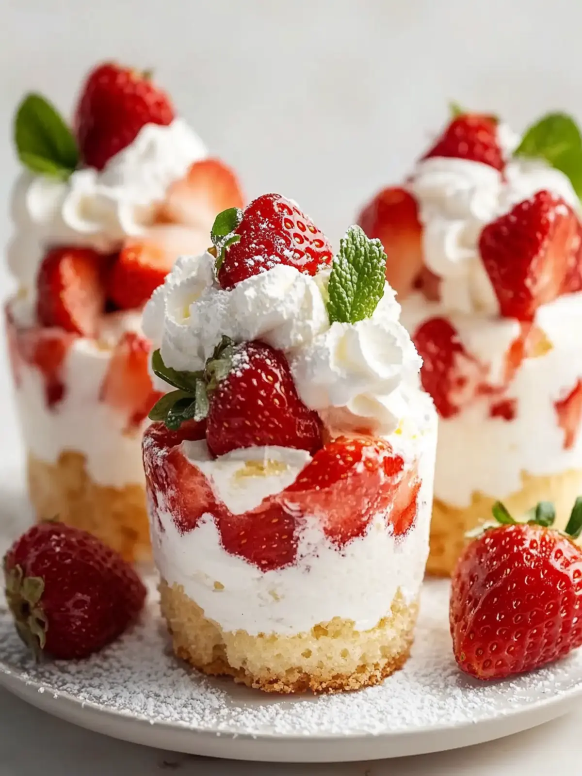 Strawberry Shortcake Dessert Cups