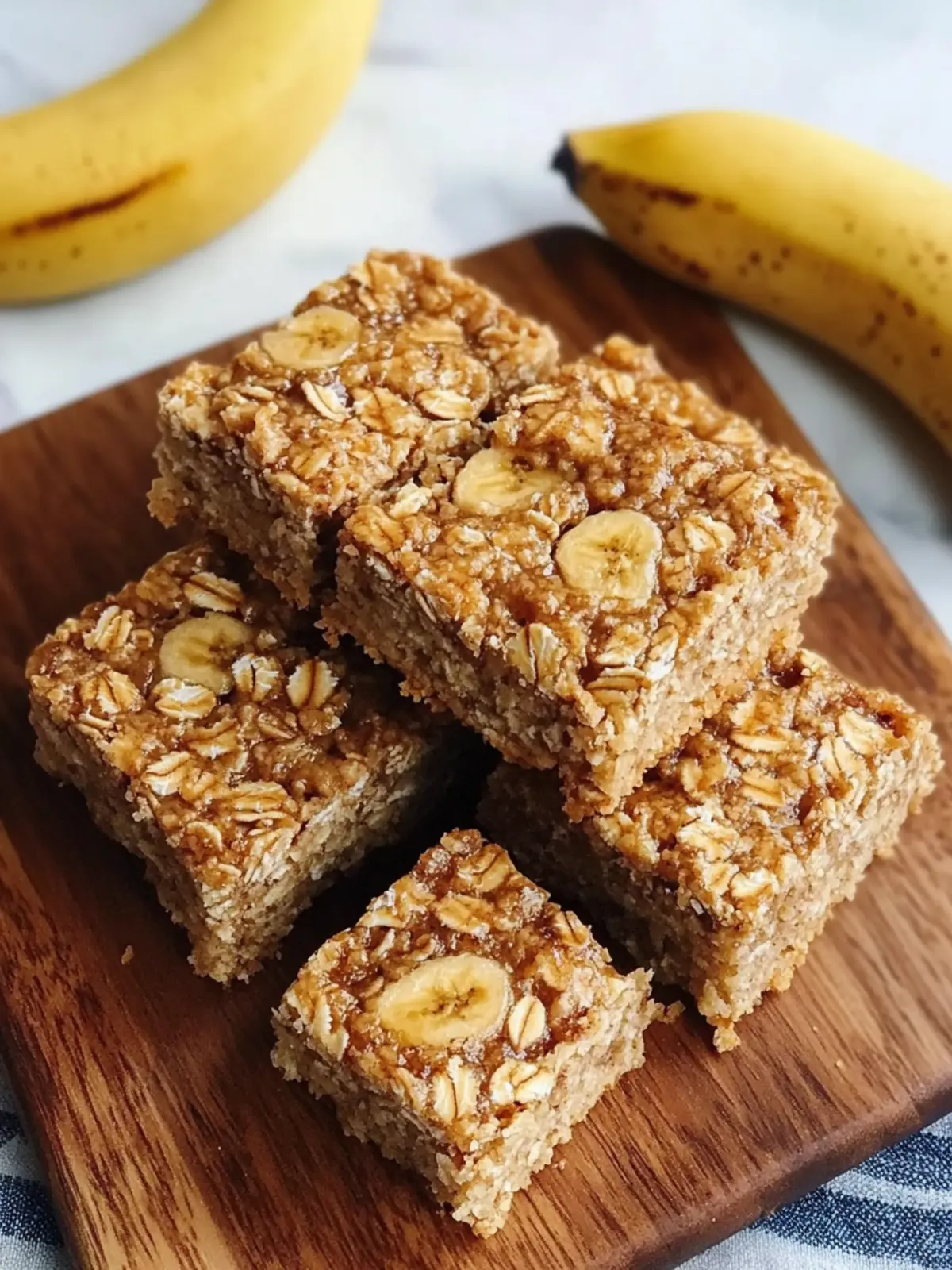 Baked Banana Oatmeal Bars