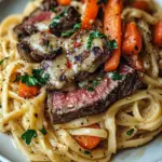 Cowboy Butter Steak Linguine: Comfort Food Done Right! 5 Cowboy Butter Steak Linguine with Roasted Carrots & Parsley