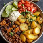 Ground Beef & Potato Taco Bowl Recipe