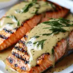 Grilled Salmon with Dijon Mustard Sauce